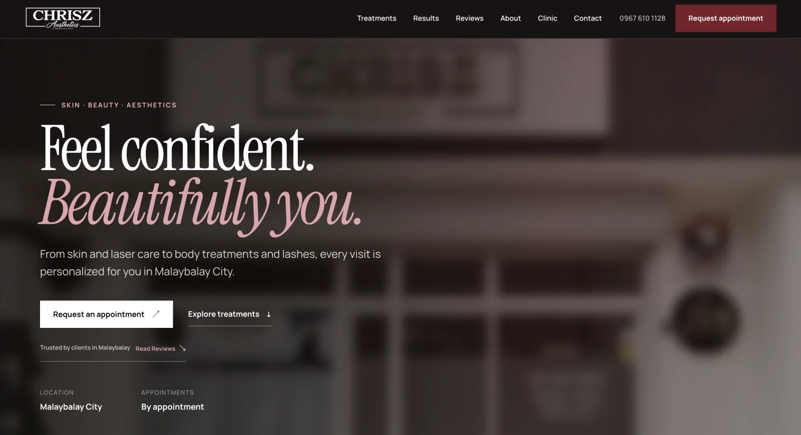 Chrisz Aesthetics & Beauté Spot project screenshot